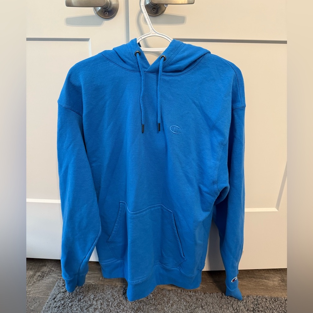 Champion Bright Blue Hooded Pullover Sweatshirt
